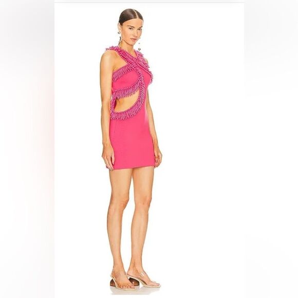 Cult Gaia Ervin Knit Mini Dress In Pink - Picture 3 of 15